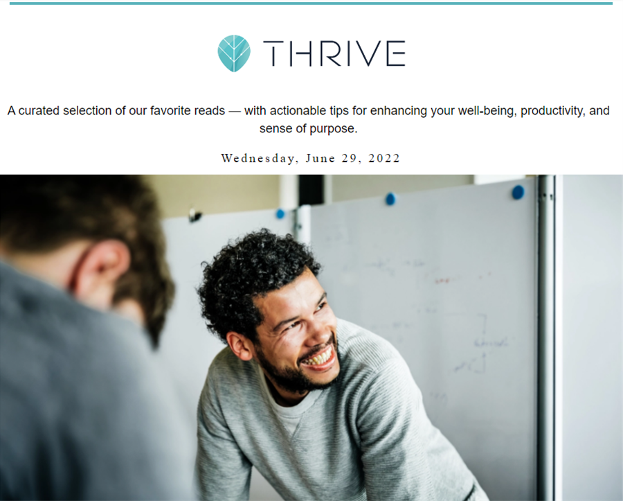 newsletter Thrive.